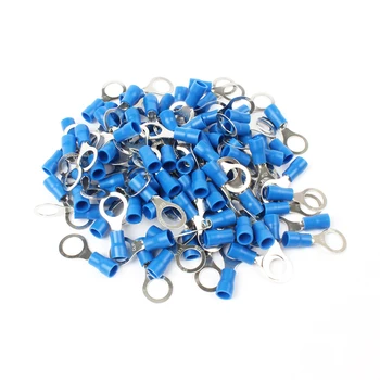 

50PCS RV2-8 Blue Ring insulated terminal Cable Wire Connector suit 1.5-2.5mm cable Electrical Crimp Terminal