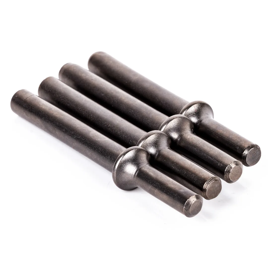 OSSIEAO 3pcs New Air Rivet Hammer Set + 1pc Coupped Bit For Pneumatic Bits 4-5/8" Long