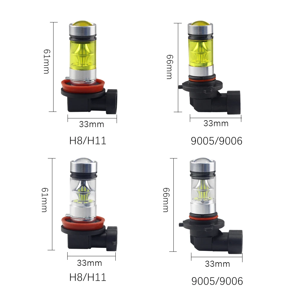 DXZ 1X светодиодный желтый туман светильник H8 H11 H9 9006 HB4 9005 HB3 дневные ходовые огни светильник DRL 12V 3030 20SMD поворот Парковка лампы 6000K