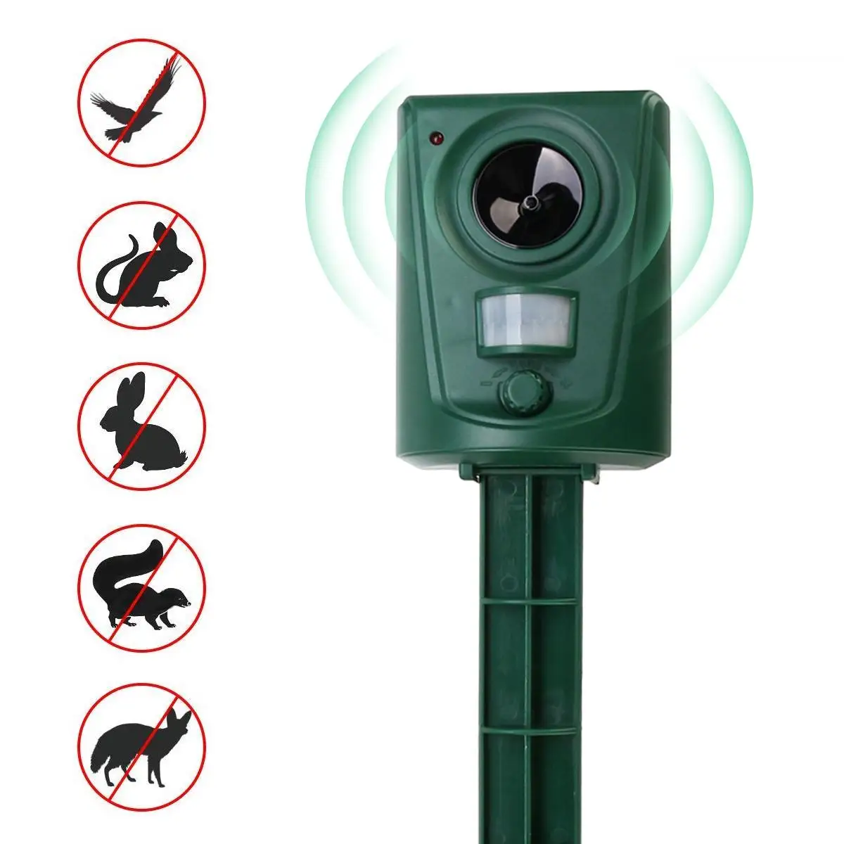 

Garden Solar Powered Animal Repeller Eco-Friendly Ultrasonic Gopher Mole Repellent MouseTrap Keep Animals Away