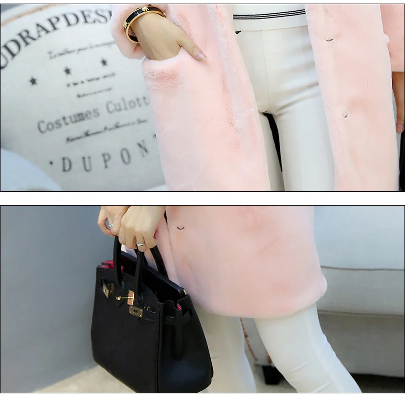 Nerazzzurri, Женское пальто из искусственного меха, розовый, зазубренный, с отворотом, с заниженным плечом, свободная, обычная, искусственный мех, куртка, большой размер, верхняя одежда, 5xl, 6xl, 7xl