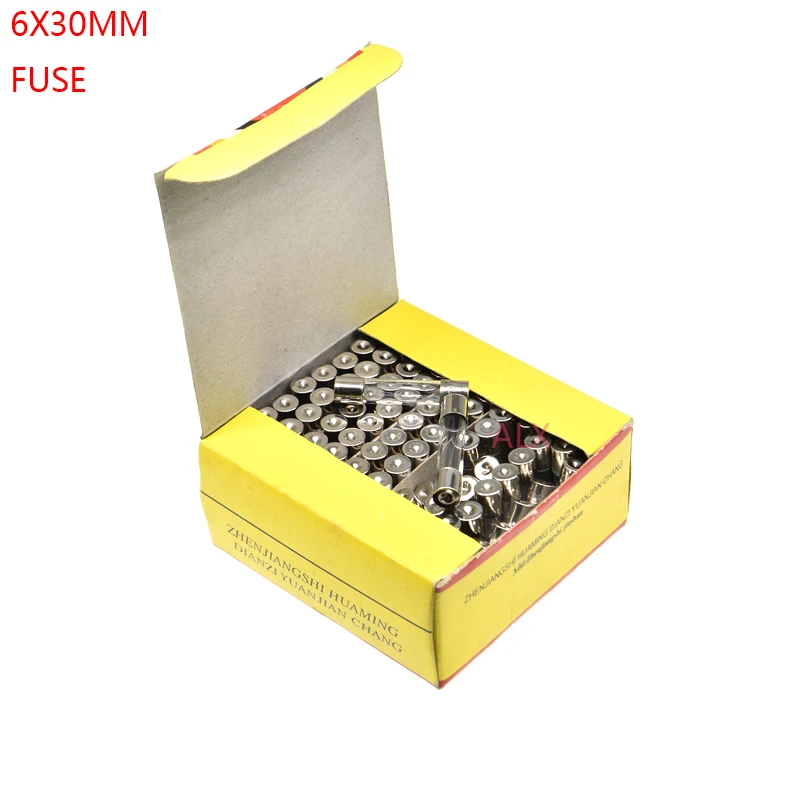 

100PCS 6*30MM GLASS Quick Blow FUSE 6*30 Fast Blow insurance tube 6X30MM 6X30 250V 0.1A/0.5A/1A/2A/3A/4A/5A/6A/7A/8A/10A/15A/20A