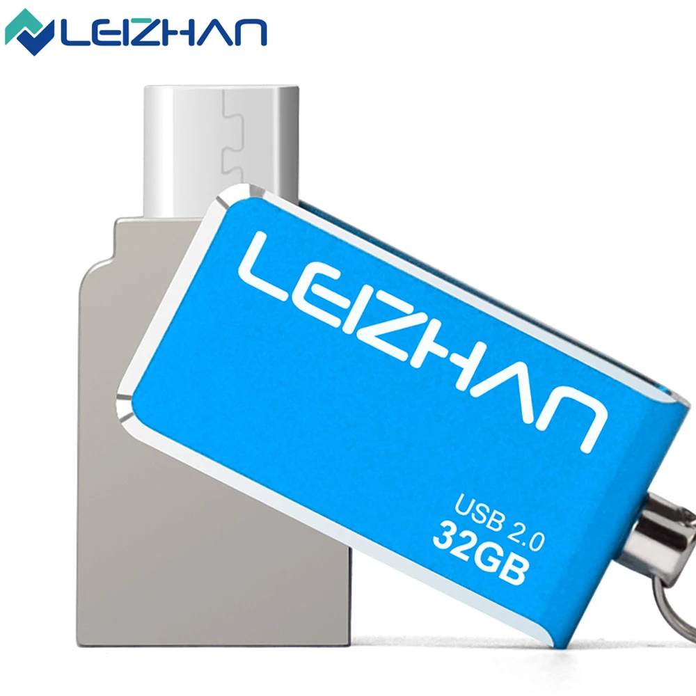LEIZHAN USB Flash Drive 2.0 Android Phone Metal OTG USB
