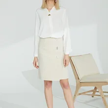 Весна и лето новая Корейская версия Юбки Женская мода профессиональный тонкий для похудения шифоновая юбка в западном стиле юбка Лыжная