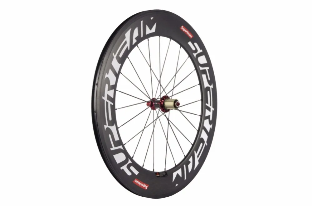 Top SUPERTEAM 700c clincher carbon road bike wheels 50/88 5