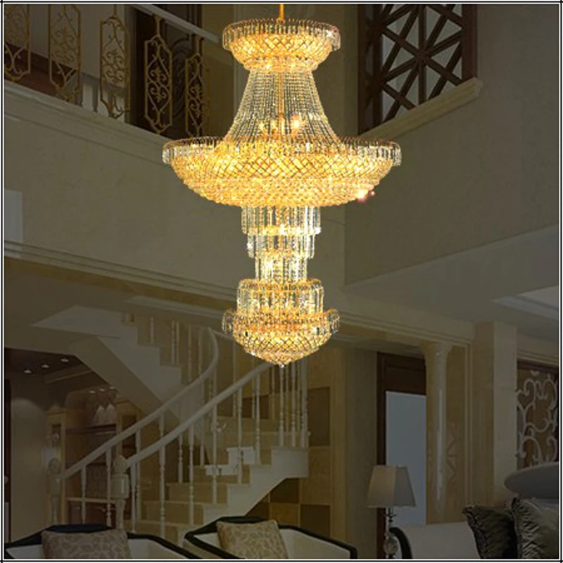 Us 3910 0 15 Off Modern Luxury Europe Large Gold Luster Crystal Chandelier Light Fixture Church Classic Light Fitment For Hotel Decoration Lamp In