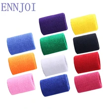 10 цветов одна пара напульсников спортивный напульсник повязка на руку Напульсник для тренажерного зала Волейбол Баскетбол обмотка и изоляция