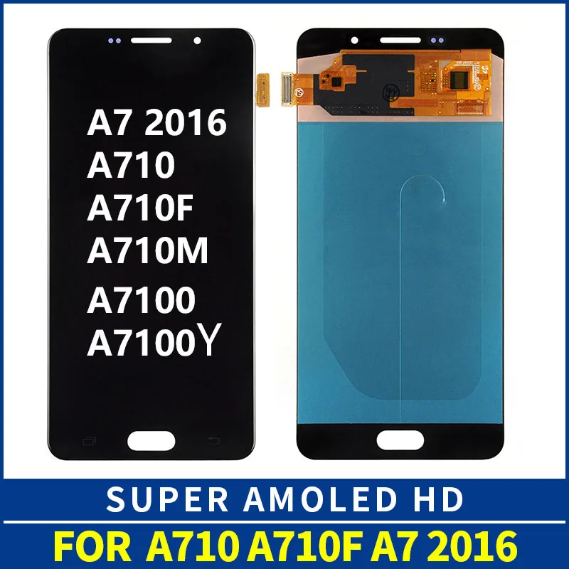Oled для Samsung Galaxy A7 2016 A710 ЖК дисплей A710FA 710F/DS A710FD A710M A710M/DS A710Y/DS A7100 + дигитайзер