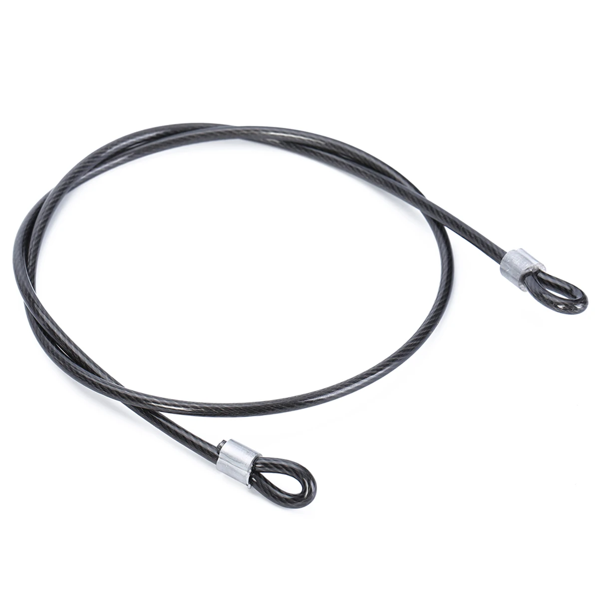 Portable Outdoor Bicycle Cable Lock Sport 100cmx6mm Bike Riding Double Loop Bike Bicycle Security Cable Lock Steel Strap U-Lock