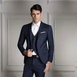 Rand мужской модный Комплект из трех предметов деловые повседневные приталенные костюмы Черные Серые королевские синие темно-синие