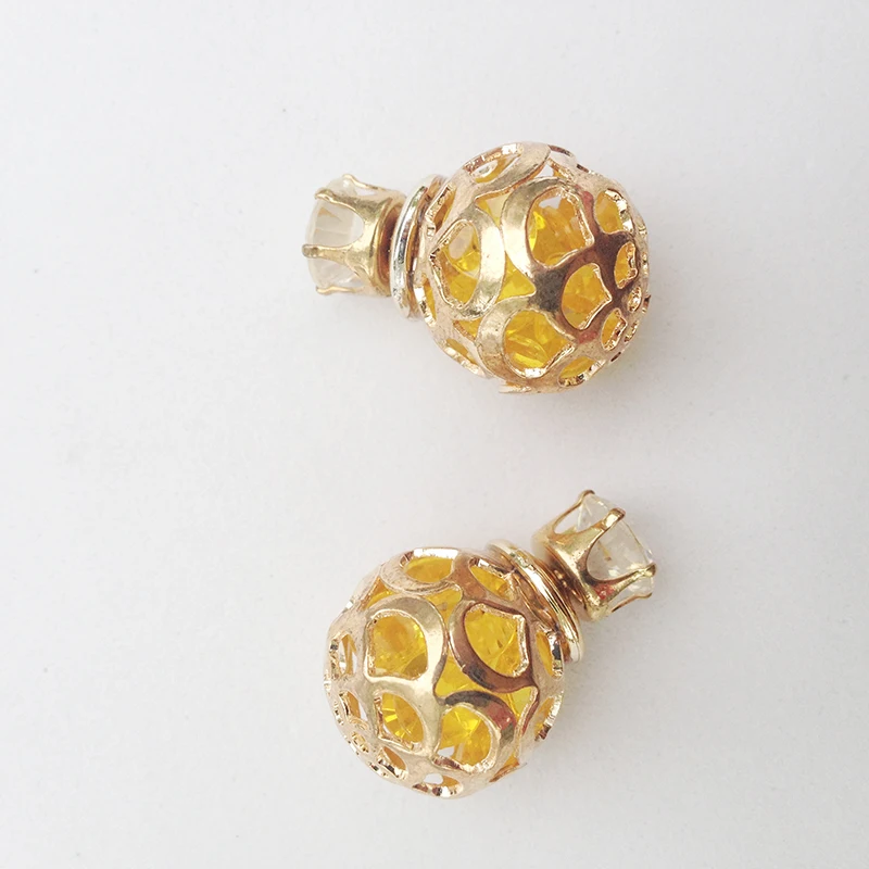 2017 New Zinc Alloy Earings Double Sided Earring G...