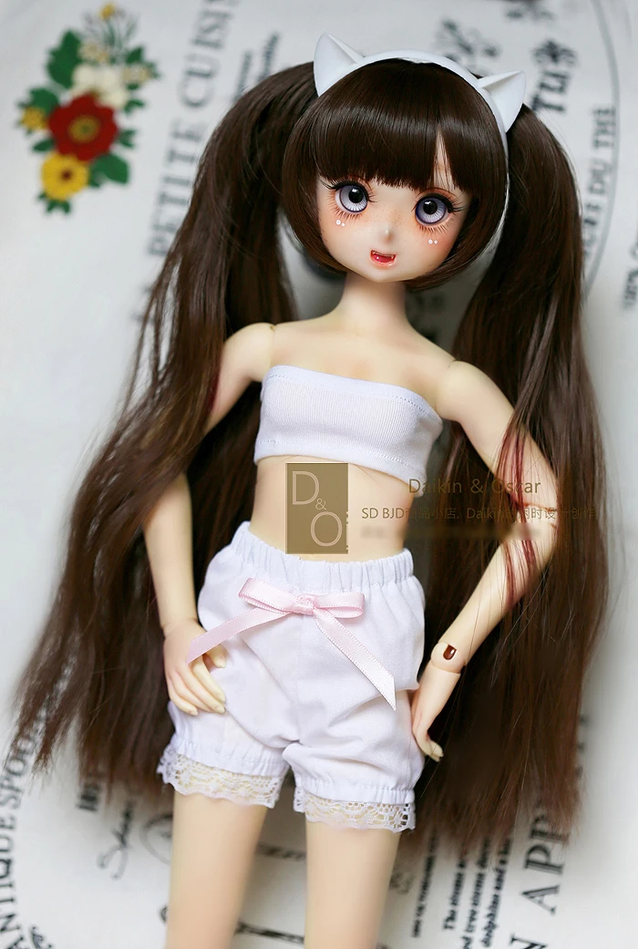 Bjd кукла аксессуары кукла нижнее белье набор для 1/3 1/4 1/6 bjd кукла супер эластичный хлопок Сексуальный Топ черный белый