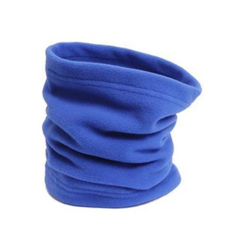 Походный шарф из флиса с круглым вырезом, грелка для ушей, повязка на голову с маской, зимний теплый шарф унисекс, походный шарф - Цвет: Синий