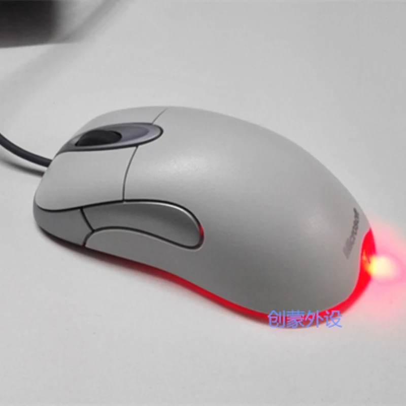 Tanie Sprzedaż hurtowa IO1.1 przewodowa mysz dla graczy z USB bez pudełka do sprzedaży detalicznej USB przewodowa mysz optyczna Microsoft IntelliMouse IO 1.1 Mouse