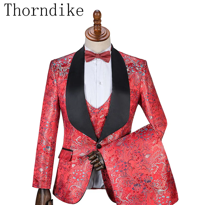 

Thorndike Red Jacquard Wedding Men Suit Tailored Suits For Men Mens Suit Bridegroom Tuxedo Elegant Business Casual Suit Sets