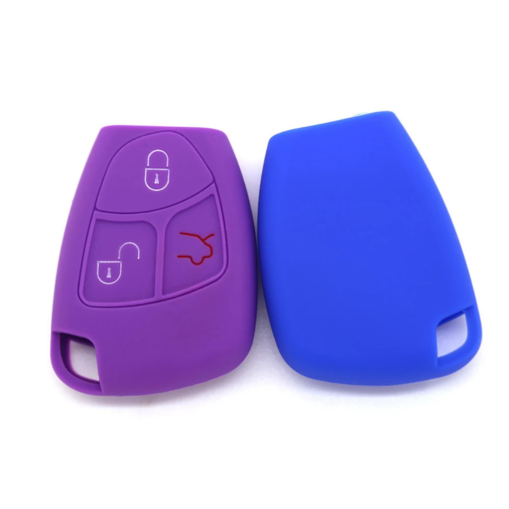

Silicone 3 Buttons Remote Flip Auto Key Cover Shell For Mercedes Benz B C E GLC GLA Class Protective Car Key Case Accessories