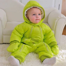 Мода стиль Зимой комбинезон осень 0-24 М детские snowsuit, детские зимние комбинезоны, теплая куртка, младенческая девушки парни одежда