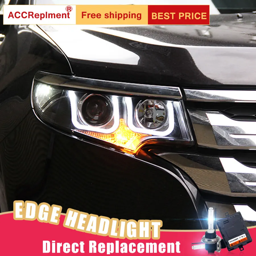 2 шт. светодиодный ные фары для Ford Edge 2011 2014 Автомобильные ангельские глазки
