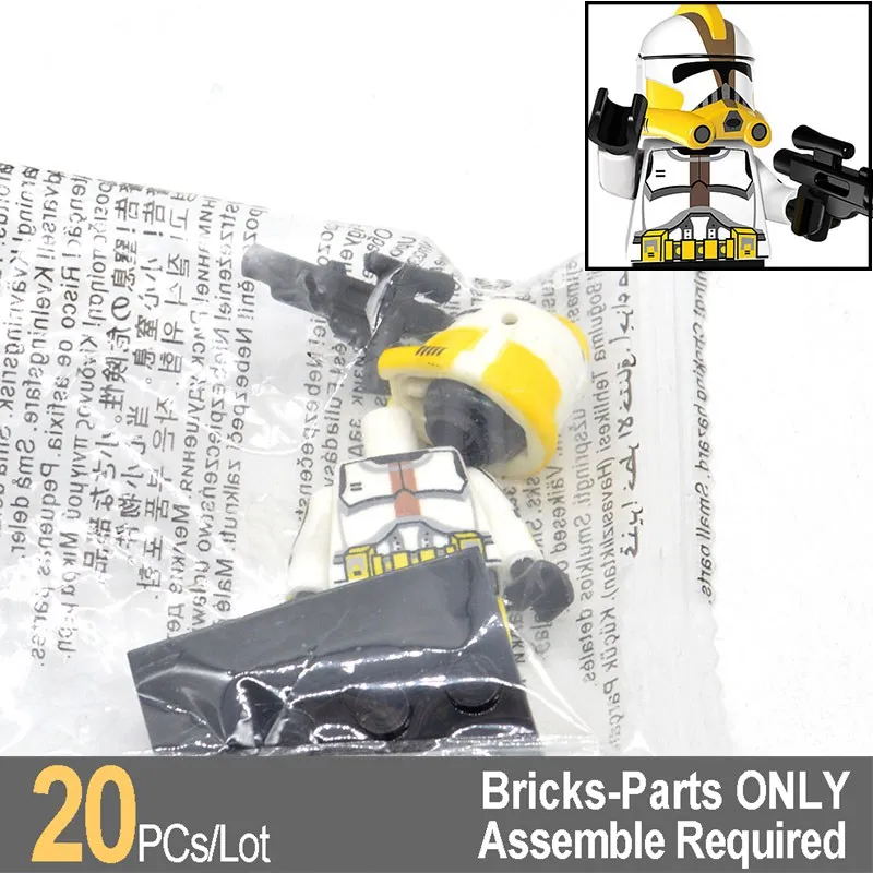 

Wholesale 20pcs/lot Clone Trooper Soldier Star Wars Building Blocks Bricks Gifts Toys for Children PG757