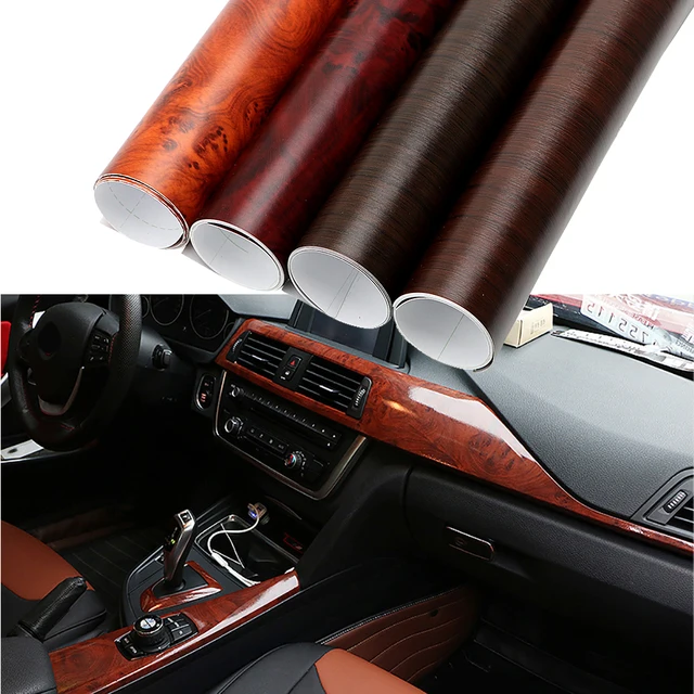 30*100cm Wood Grain Car Wrap Film Decal Wood Grain Textured Automobiles
