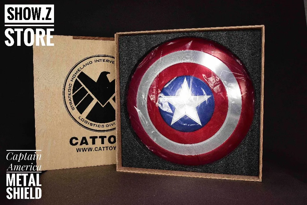 [Show. Z Store] [Metal Made] CATTOYS 1:1 Капитан Америка щит копия и реквизит идеальная версия