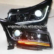 Для 2009-2013 год Cruze Светодиодные ленты фары bi xenon объектив проектора tlzv3