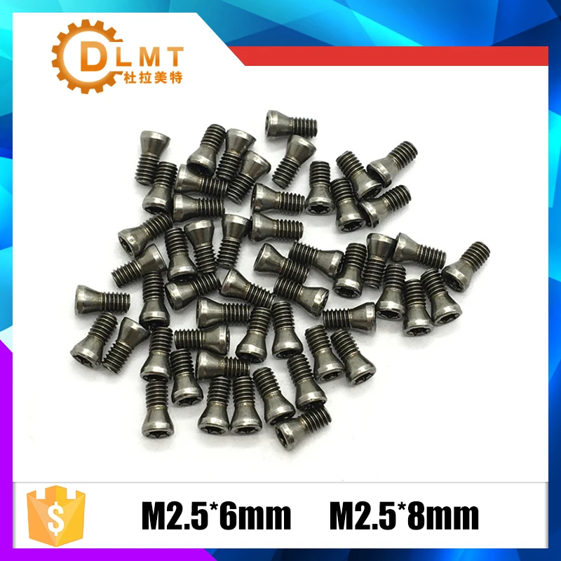 

M2.5*6mm M2.5*7mm M2.5*8mm 50 PCS Screws CNC Carbide Accessories Torx Screw Part Tool Lathe Tool Screwdriver