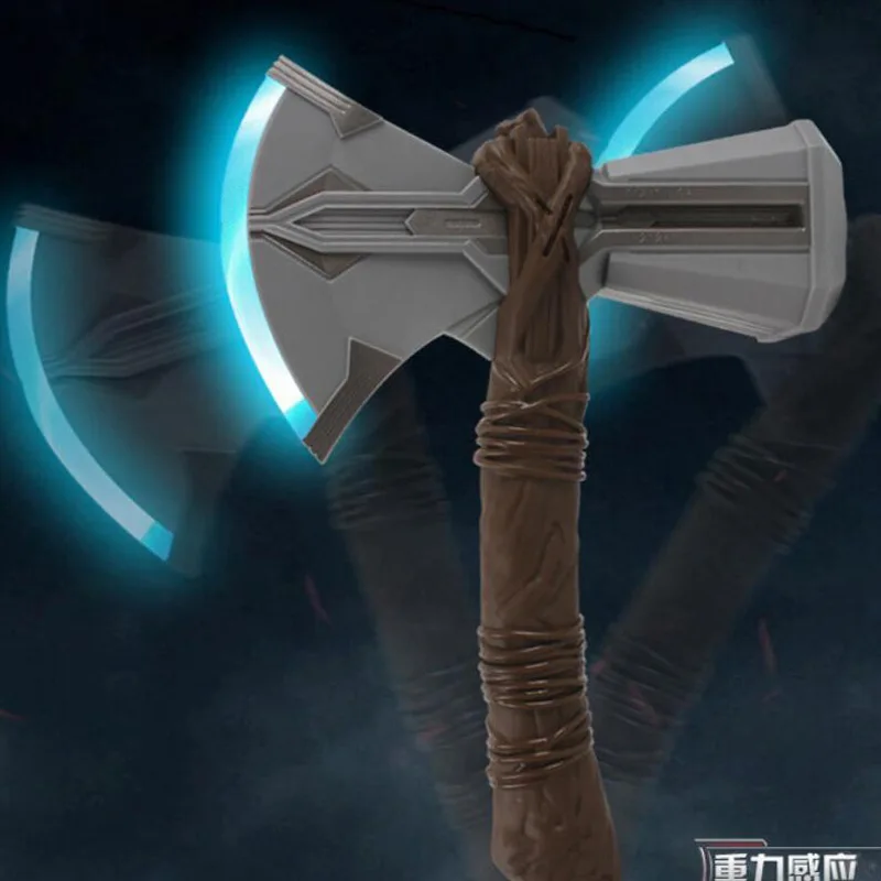 

34cm Lighting Music Thor Hammer Marvel Movie The Avengers 3 Thor Hammer Cosplay PVC Action figure Toy with Opp Bag