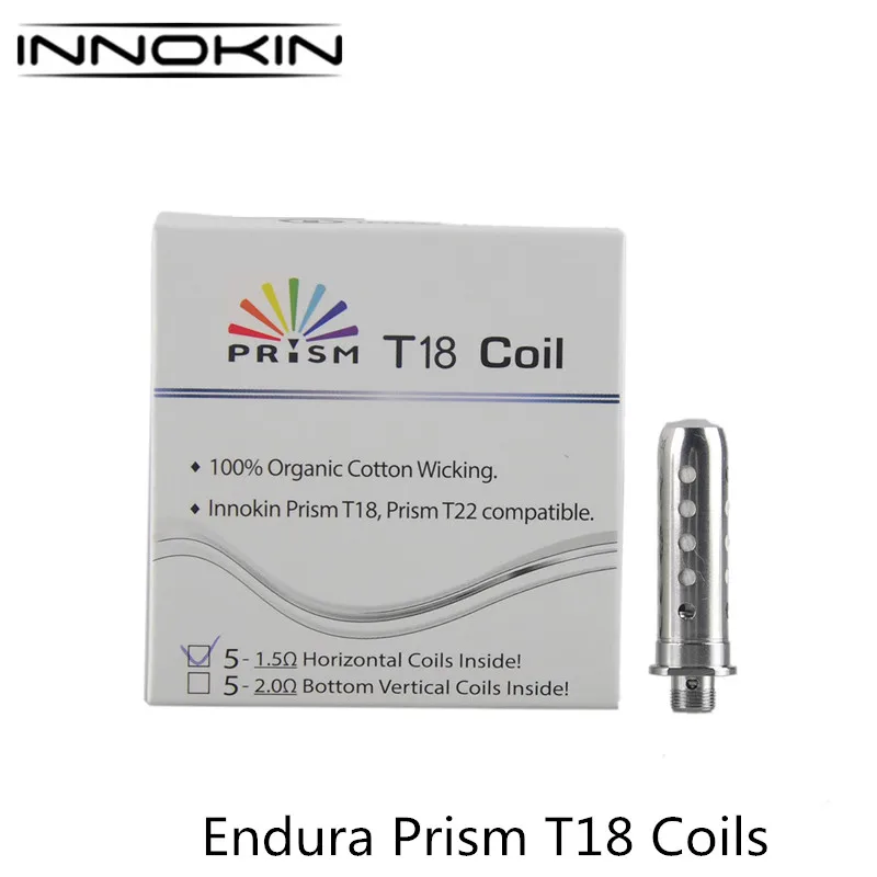 

100% Original Innokin Endura T18 Coils 1.5ohm Prism T18 Replacement Coil Heads For Endura T18 Kit 5pcs