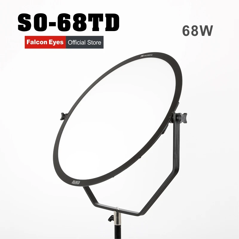 

Falcon Eyes 68W Soft LED Camera Light Dimmable 3000-5600K Lighting Photo Video Film Continuous Light W/Camera Bracket SO-68TD