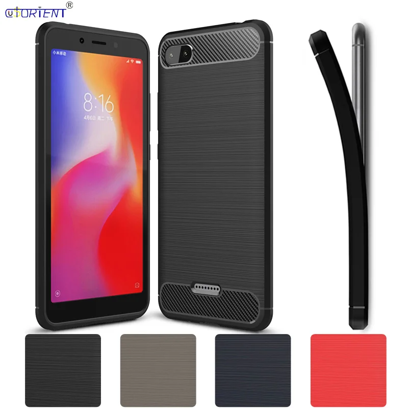 Чехол для Xiaomi Redmi 6A RED MI A6 противоударный чехол из углеродного волокна и ТПУ Xiomi Xaomi