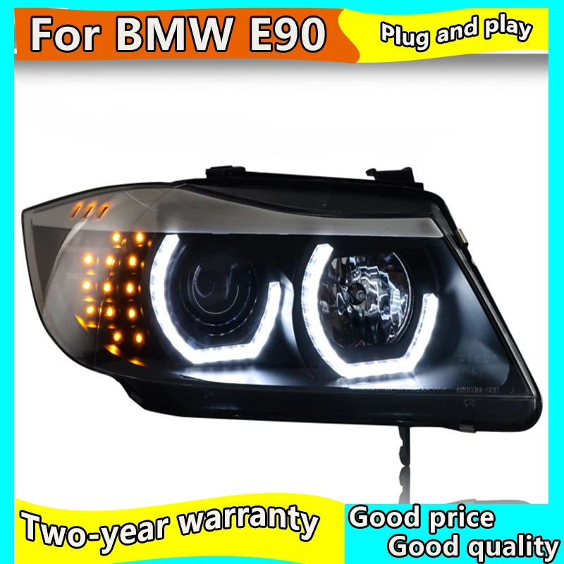 Автомобильный Стайлинг для BMW E90 фары 2005-2012 320i 318i 323i 325i фары DRL Hid фара ангел глаз биксеноновый луч аксессуары