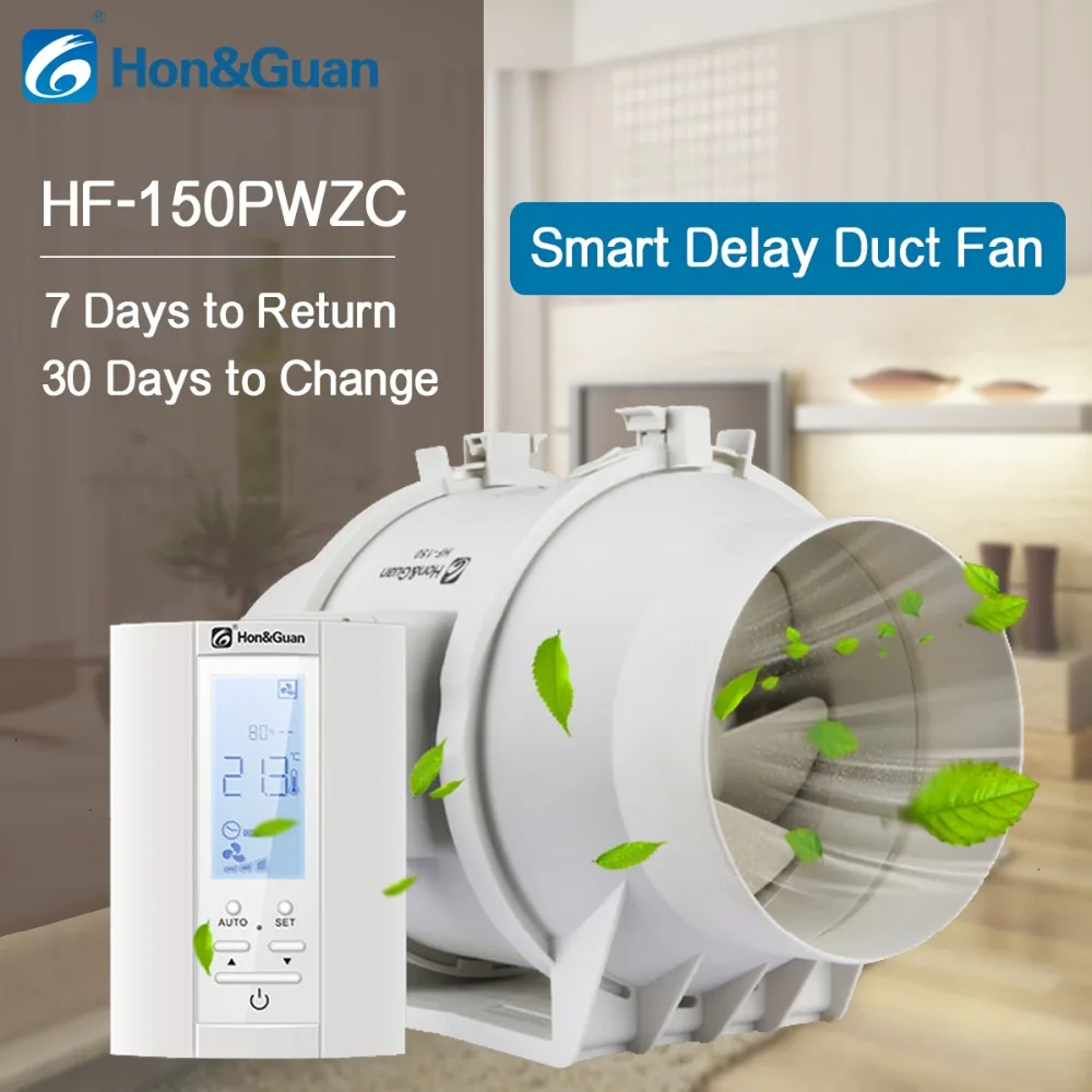 150mm Silent In Line Twin Ventilation Fan Commercial Grow Extractor Controller
