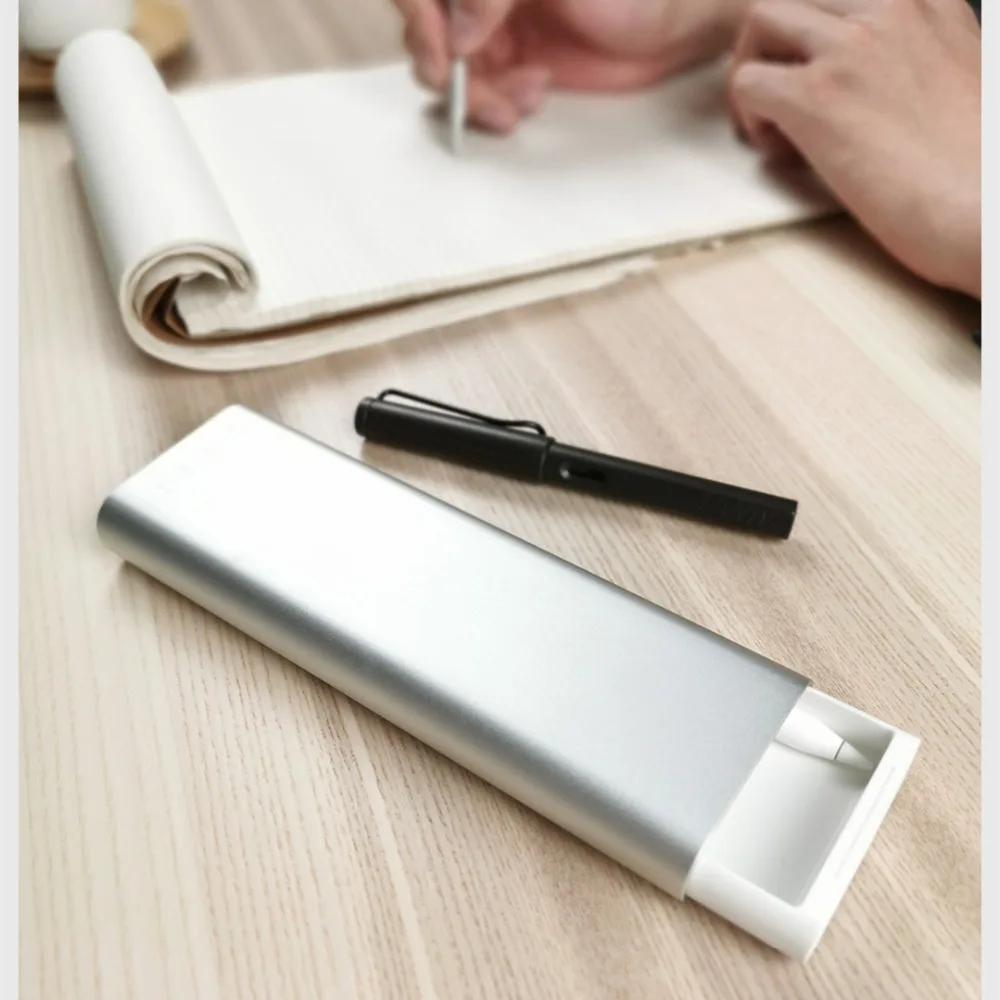 MI Mijia Miiiw Aluminum Alloy Pencil Case Stationery Box Press Pop-up Switch For Apple Pencil 2 Headphone Data Cable Storage Box