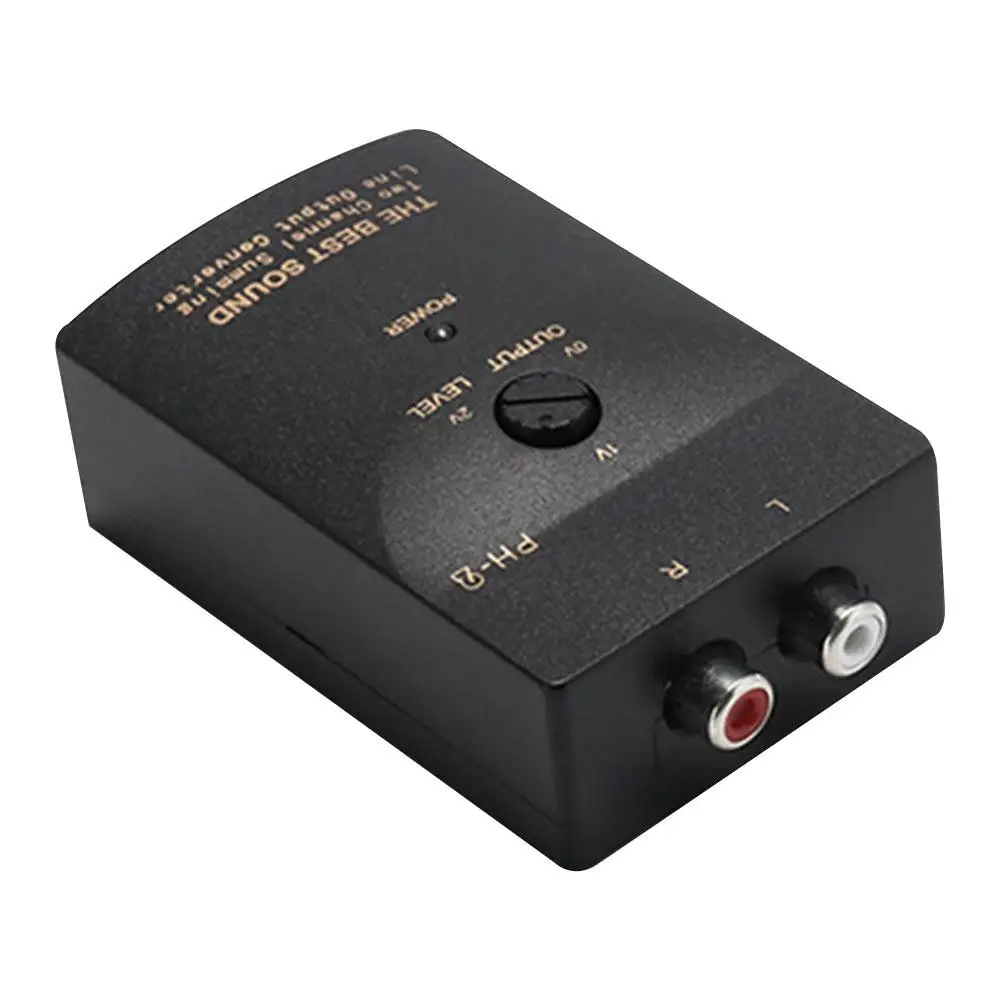 

Audio Converter Car Stereo 2-Channel Line Adjustable Amplifier Adapter Converter Output Amplifier Adapter RCA Car Line Black