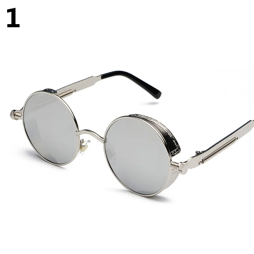 1 шт. винтажные зеркальные ретро круглые поляризованные солнцезащитные очки для мужчин женские модные солнцезащитные очки