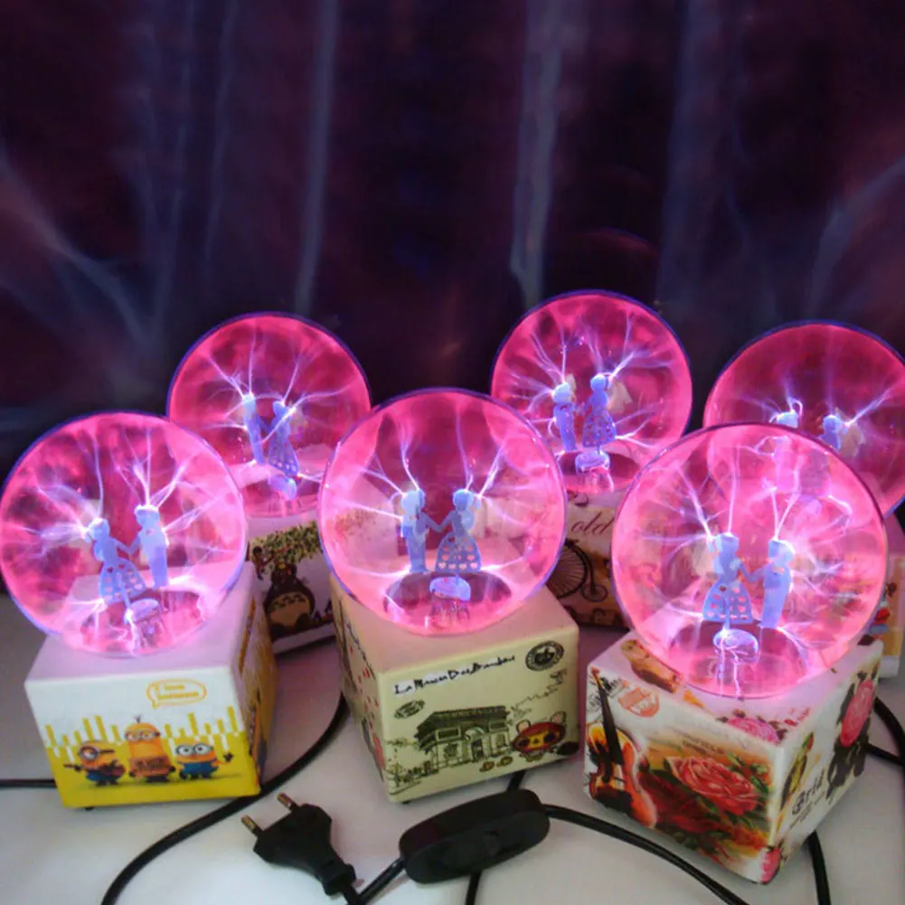 

Magic LED Lamp Plasma Ion Ball Touch Sensor Christmas New Year Decoration Random Pattern EU Plug