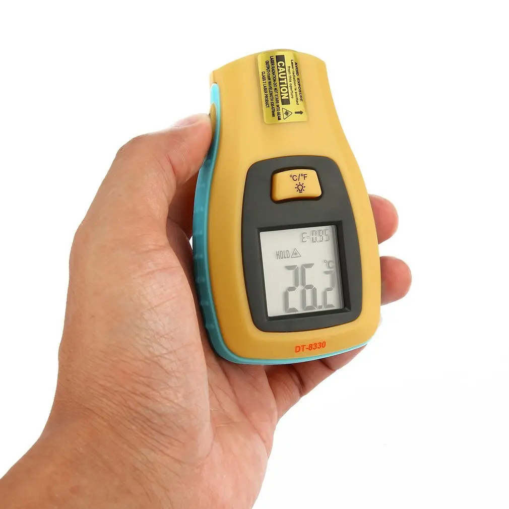 

2018 Portable Mini DT833 Laser LCD Display IR Infrared Thermometer Digital C/F Selection Surface Temperature Pyrometer Imager