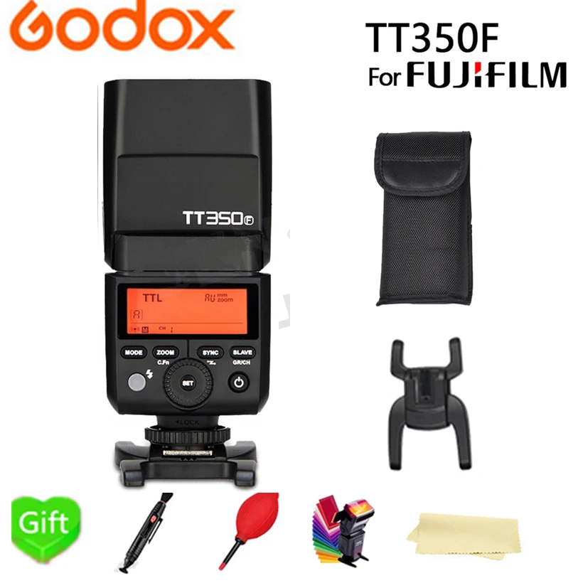 

Godox Mini TT350F Camera Flash Speedlite for Fujifilm TTL HSS GN36 High Speed 1/8000S 2.4G Wireless X System + X1T-F for Fuji