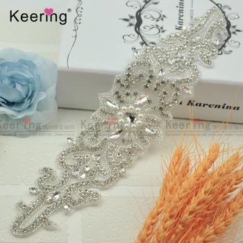 

Keering Handmade Rhinestone Beaded Sewing Patches For Dress Decoration WRA-478