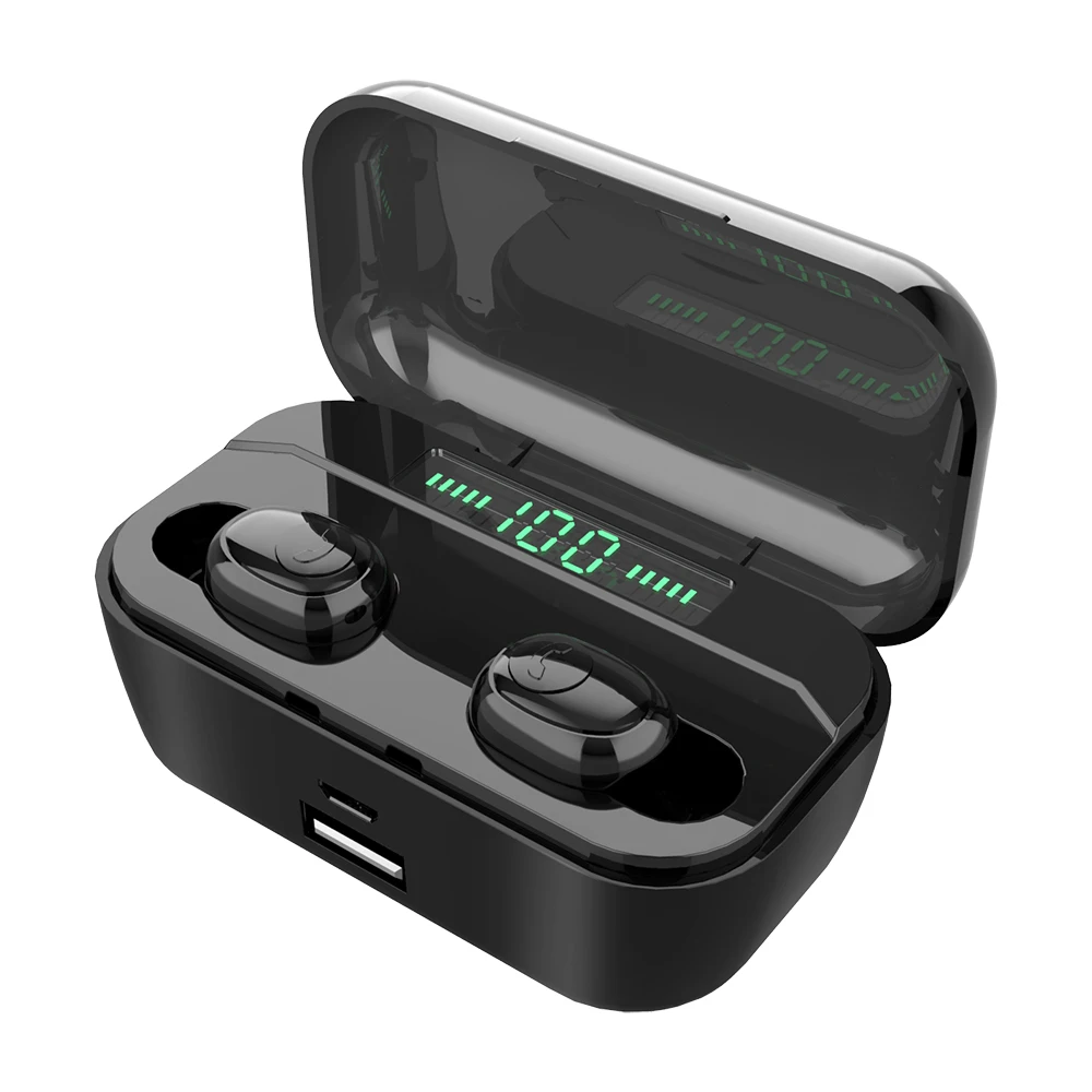

TWS Bluetooth Earphone G6s Wireless earpieces With 3500mAh Power Bank V5.0 LED earbud IPX7 Waterproof with wireless charger