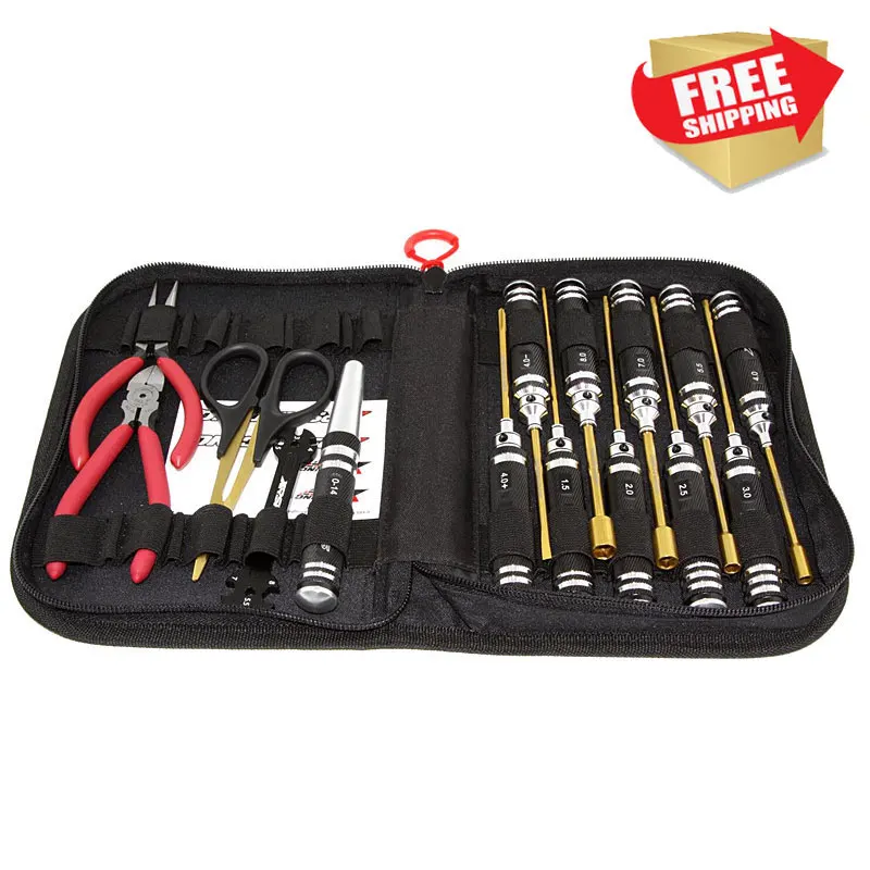 

RC model Toy tools XRS Hexagon Sleeve slotted Phillips screwdriver wrench pliers scissors Tool Set 16 pieces KIT