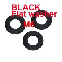 Wkooa M6 плоская шайба DIN125A класс 8,8 черная шайба из углеродистой стали 1000 штук