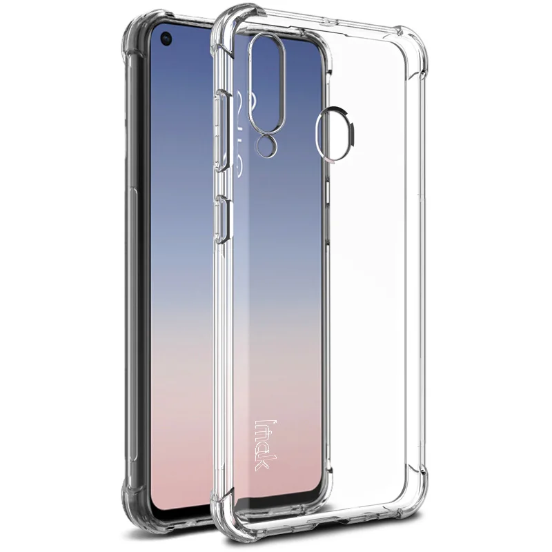 Imak Case Airbag Cover Shockproof Back Cover for Samsung Galaxy A60 Soft Silicone Cover for Samsung A60 TPU Matte Black