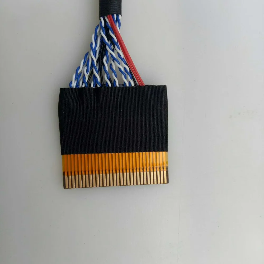 P-TWO FFC Turn Dupont LVDS Cable Dual 8 30Pin 2ch 8-bit 30pins 1mm Pin Pitch 250mm For LTM190BT07 LTM220MT09 LTM270HT03