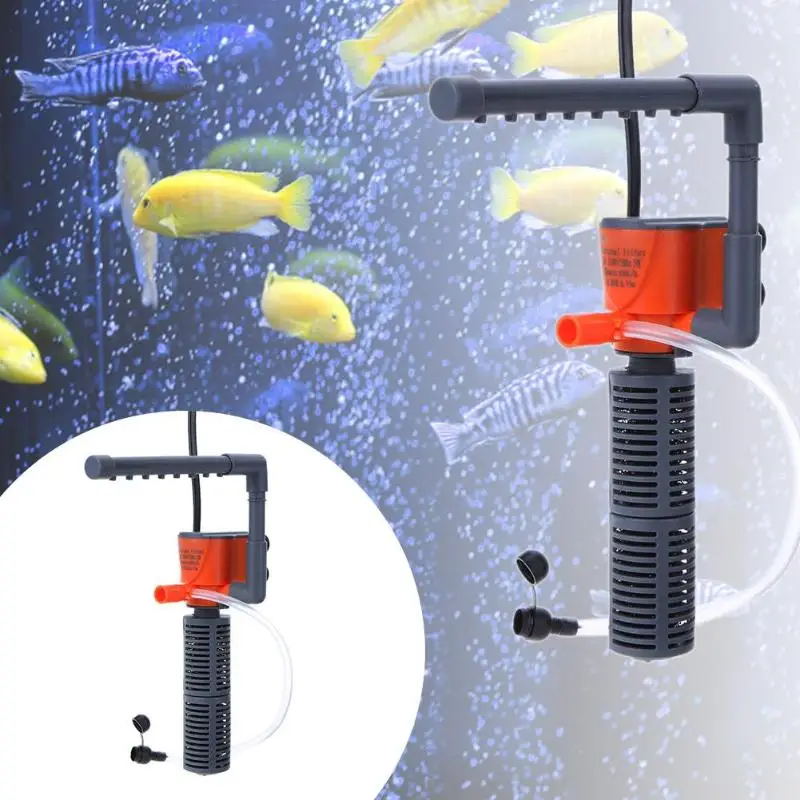 Mini 3 в 1 Многофункциональный аквариум очиститель тихий качество воды бак фильтр 3 Вт/5 Вт для рыба черепаха Главная Аквариум