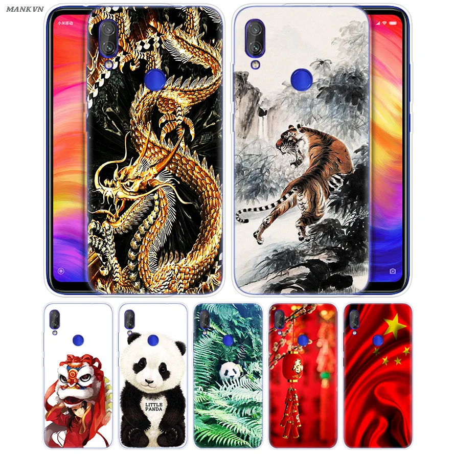 

Chinese Style Case for Xiaomi Mi Play 8 A2 6X Silicon Cover For Redmi 6 6A Note 7 6 5 4 4X Lite Pro Anti-knock Cover Coque