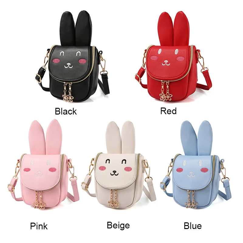 Детская сумка через плечо для девочек на молнии с милым кроликом прочная упаковочная сумка в подарок популярная сумка