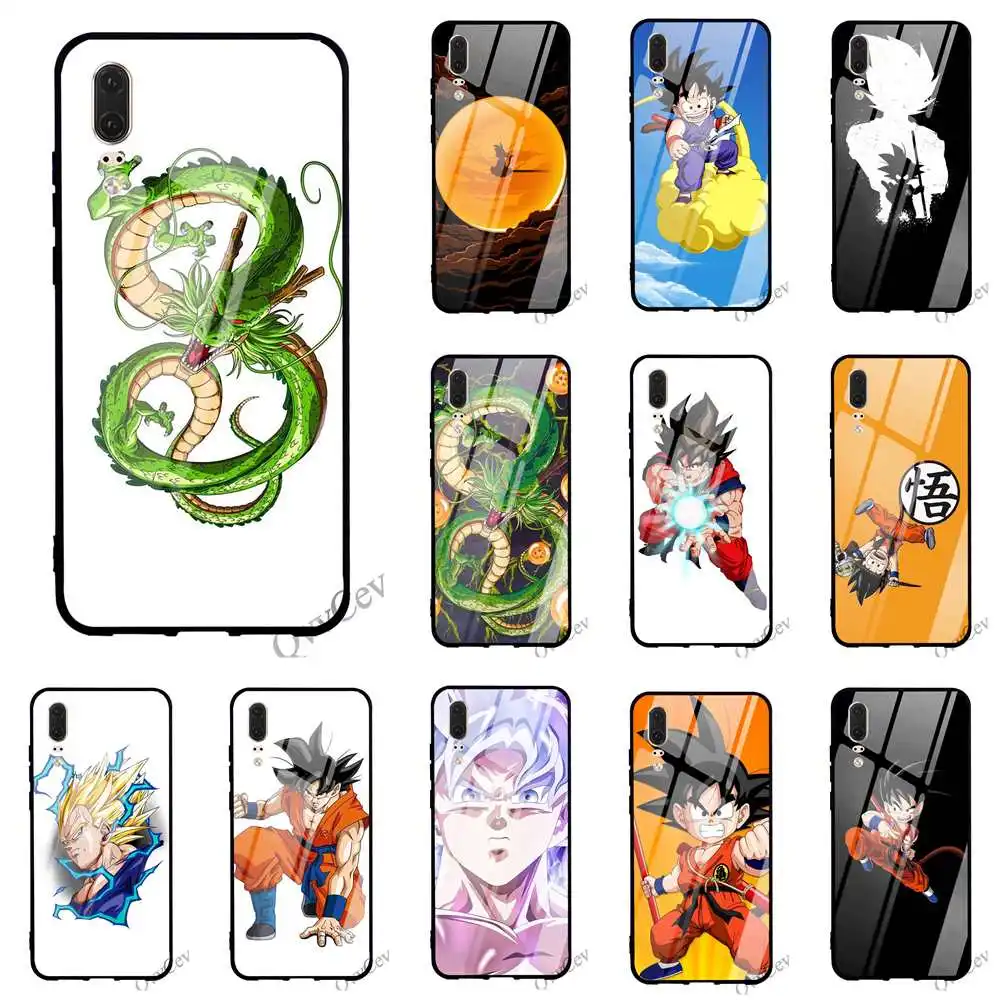

Shockproof Dragon Ball Goku Glass Phone Case for Huawei Mate 20 Lite Cover P Smart P20 Pro 10 7A Y6 Y9 Honor 9 P10 Soft