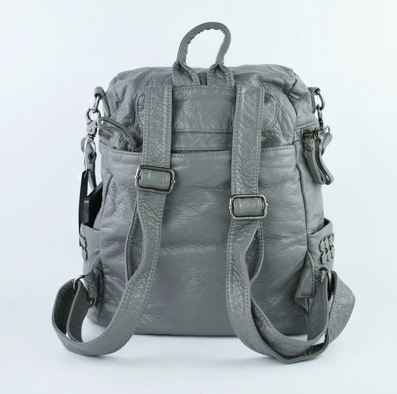 Rdywbu High Quality Star Backpack Wash Water PU Leather Travel Bag Women Leisure Rivets Girl Large Capacity Stud Schoolbag H104